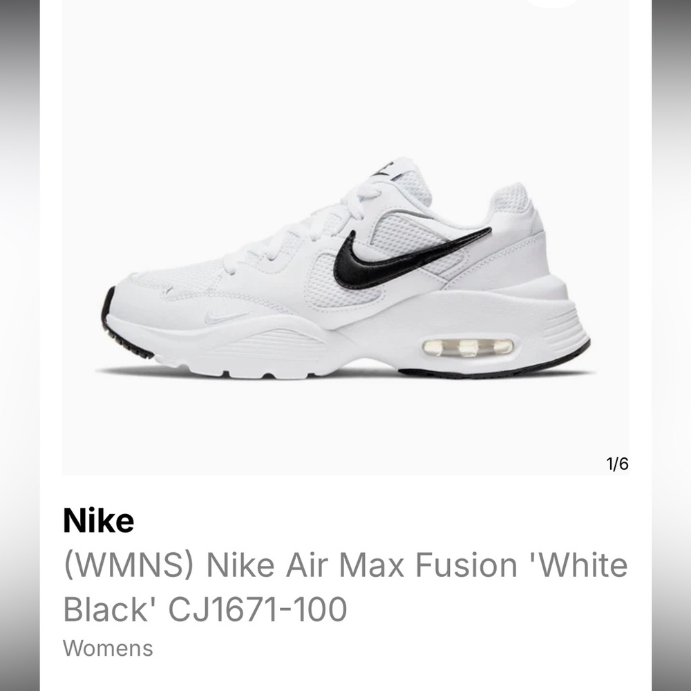 Nike Air Max Fusion White and Black Sneakers